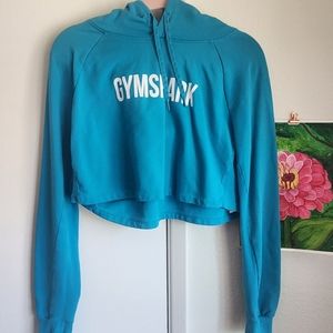 Gymshark blue cropped hoodie size M